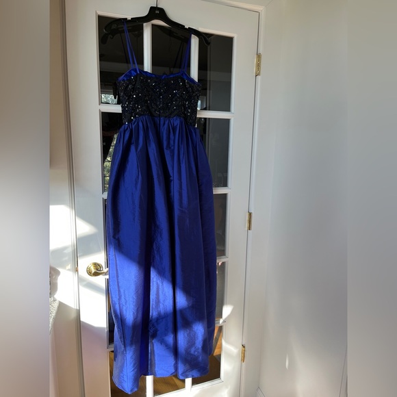 Navy Beaded Formal Gown - Picture 2 of 5